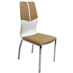 Wohnen Sitzgruppe|Küchen-Essgruppen*Braun Weiße Tischgruppe Sisela mit ausziehbarem Tisch (fünfteilig)