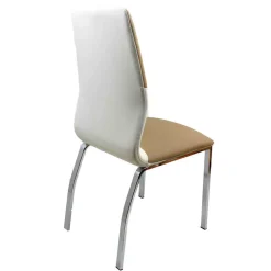 Wohnen Sitzgruppe|Küchen-Essgruppen*Braun Weiße Tischgruppe Sisela mit ausziehbarem Tisch (fünfteilig)