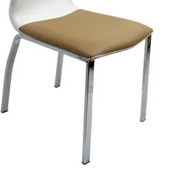 Wohnen Sitzgruppe|Küchen-Essgruppen*Braun Weiße Tischgruppe Sisela mit ausziehbarem Tisch (fünfteilig)