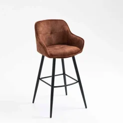 Wohnen Barhocker*Braune Barstühle mit Armlehnen - Caballo (2er Set)