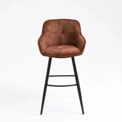 Wohnen Barhocker*Braune Barstühle mit Armlehnen - Caballo (2er Set)