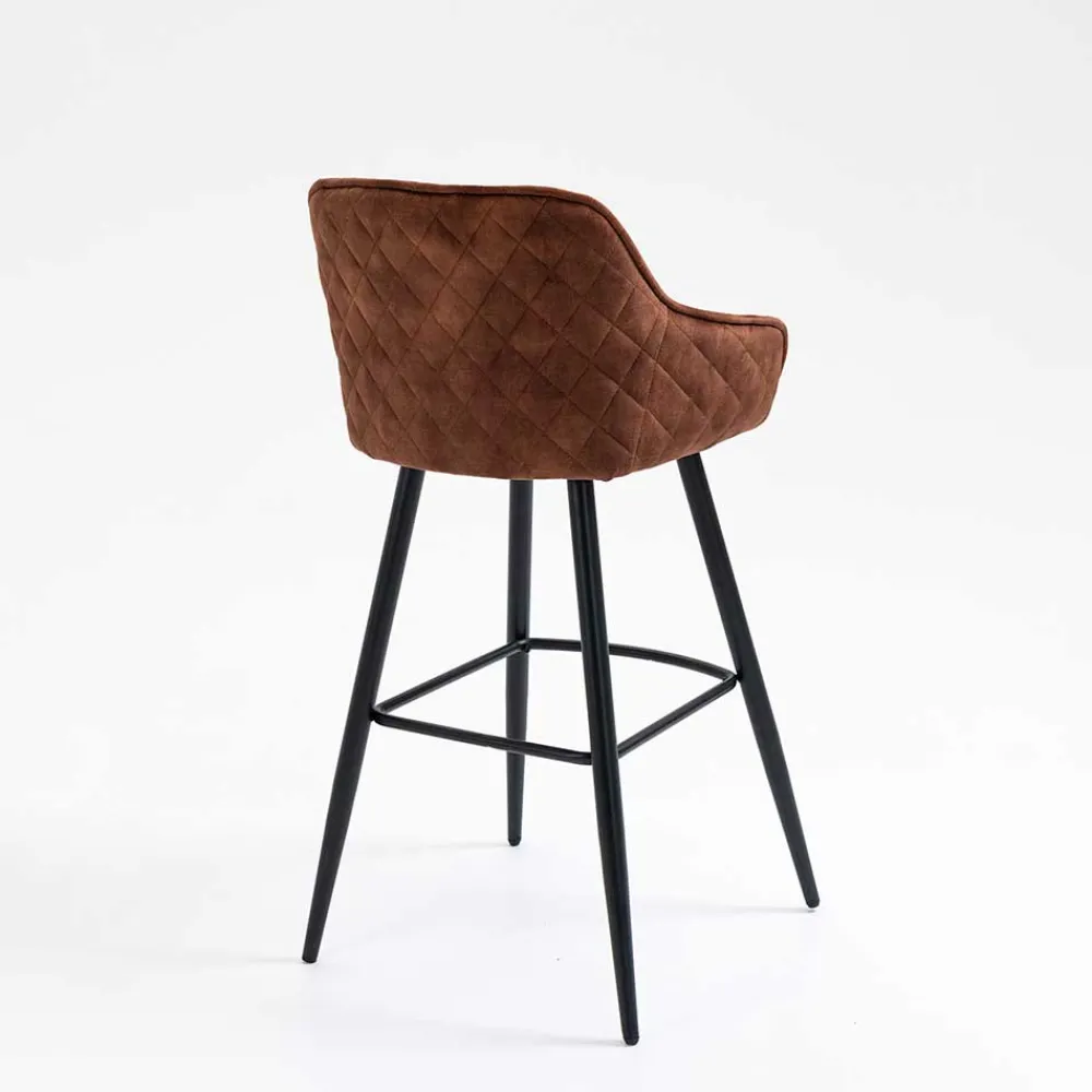 Wohnen Barhocker*Braune Barstühle mit Armlehnen - Caballo (2er Set)