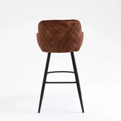 Wohnen Barhocker*Braune Barstühle mit Armlehnen - Caballo (2er Set)