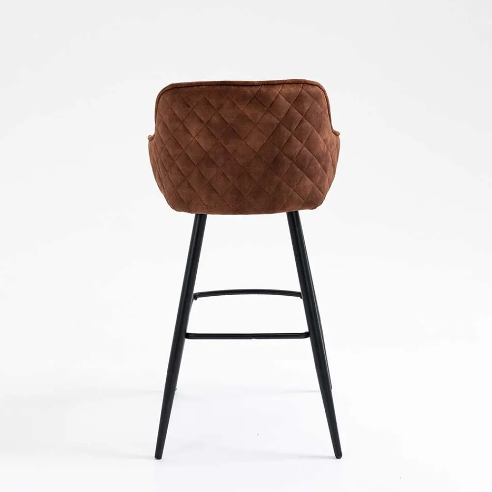 Wohnen Barhocker*Braune Barstühle mit Armlehnen - Caballo (2er Set)