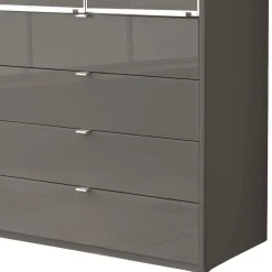 Wohnen Kleiderschränke|Kleiderschränke*Brauner Kombi-Kleiderschrank 100 cm breit - Madita