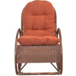 Wohnen Brauner Schaukelstuhl aus Rattan Geflecht - Oktaria
