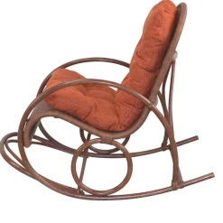 Wohnen Brauner Schaukelstuhl aus Rattan Geflecht - Oktaria