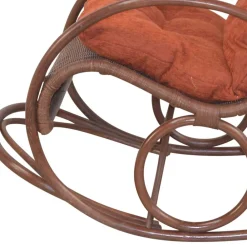 Wohnen Brauner Schaukelstuhl aus Rattan Geflecht - Oktaria