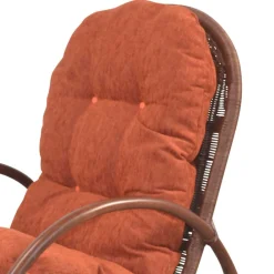 Wohnen Brauner Schaukelstuhl aus Rattan Geflecht - Oktaria