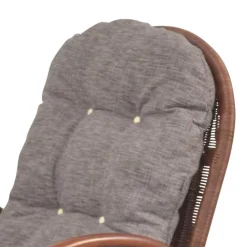 Wohnen Rattanmöbel*Brauner Schaukelstuhl aus lackiertem Rattan - Asalion