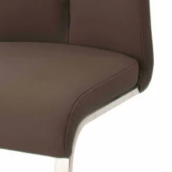 Wohnen Brauner Stuhl mit hoher Lehne - Montry (2er Set)