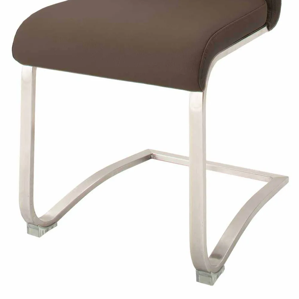 Wohnen Brauner Stuhl mit hoher Lehne - Montry (2er Set)