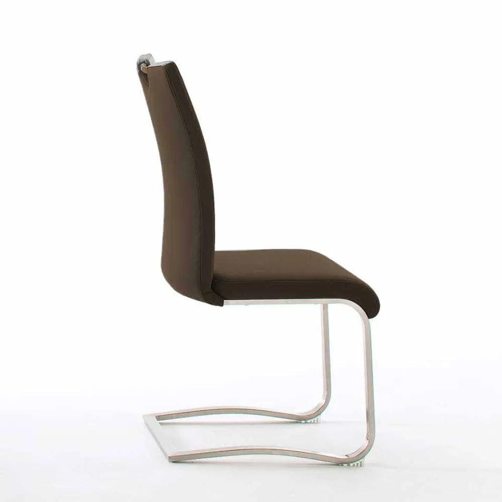 Wohnen Brauner Stuhl mit hoher Lehne - Montry (2er Set)