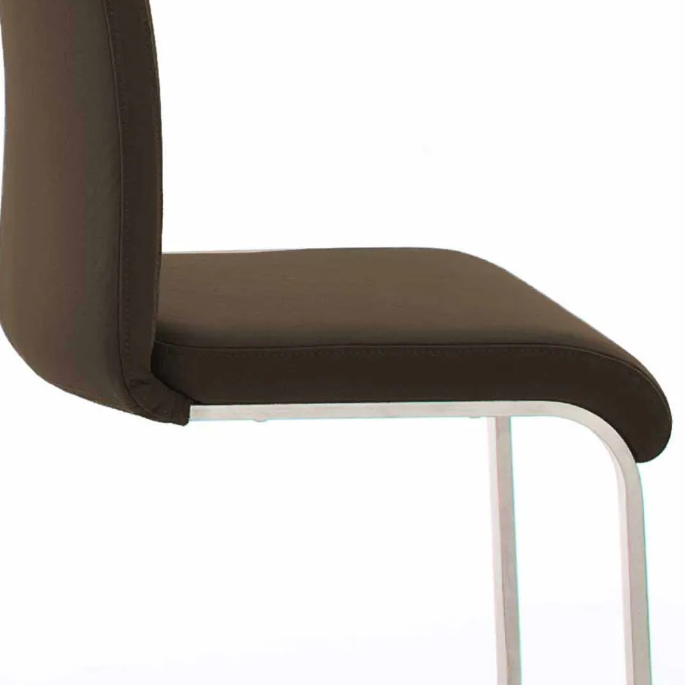 Wohnen Brauner Stuhl mit hoher Lehne - Montry (2er Set)