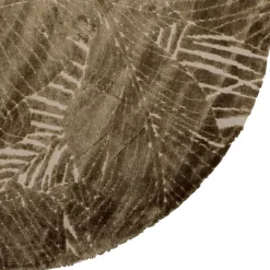 Wohnen Brauner Teppich mit Blätter Muster - Ciarto