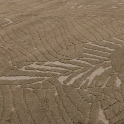 Wohnen Brauner Teppich mit Blätter Muster - Ciarto