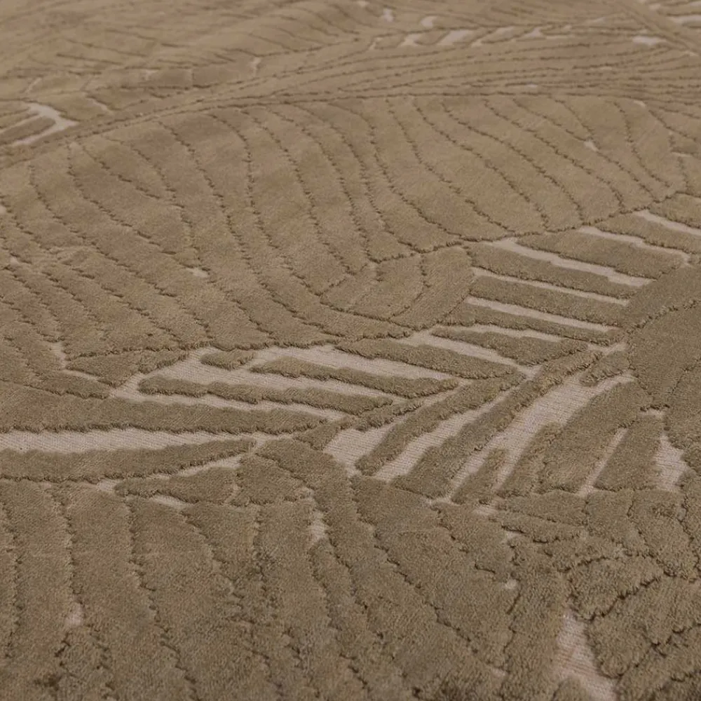 Wohnen Brauner Teppich mit Blätter Muster - Ciarto