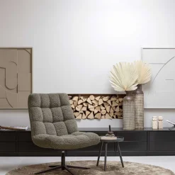 Wohnen Brauner Teppich mit Blätter Muster - Ciarto