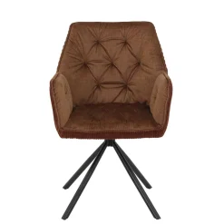 Wohnen Brauner Tischsessel aus Samtvelours - Bostan (2er Set)