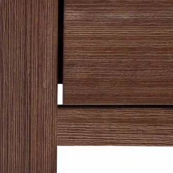 Wohnen Braunes Akazie Highboard mit 3 Schiebetüren - Ruffes