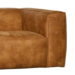 Wohnen Braunes Ecksofa aus Leder recycelt Robert 305cm breit