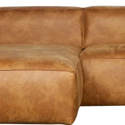 Wohnen Braunes Ecksofa aus Leder recycelt Robert 305cm breit