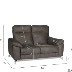 Wohnen Braunes 2er Sofa mit Relaxfunktion - Extrados