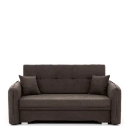 Wohnen Schlafsofas*Braunes Schlaf-Sofa mit Bonell Federkern - Dasanti