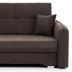 Wohnen Schlafsofas*Braunes Schlaf-Sofa mit Bonell Federkern - Dasanti