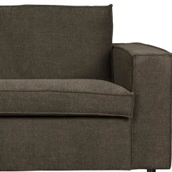 Wohnen Braunes Wohnzimmersofa in L-Form aus Webstoff - Bravassa