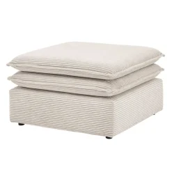 Wohnen Barhocker|Hocker*Breitcord Polsterhocker in Beige - Jony