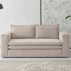 Wohnen Sofas|Sofa*Breitcord Zweisitzer in Beige - Jony