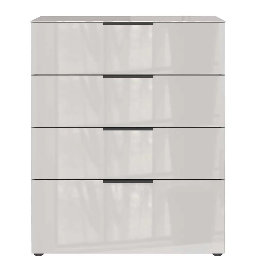 Wohnen Breite Hochkommode in Hellgrau - Aquara