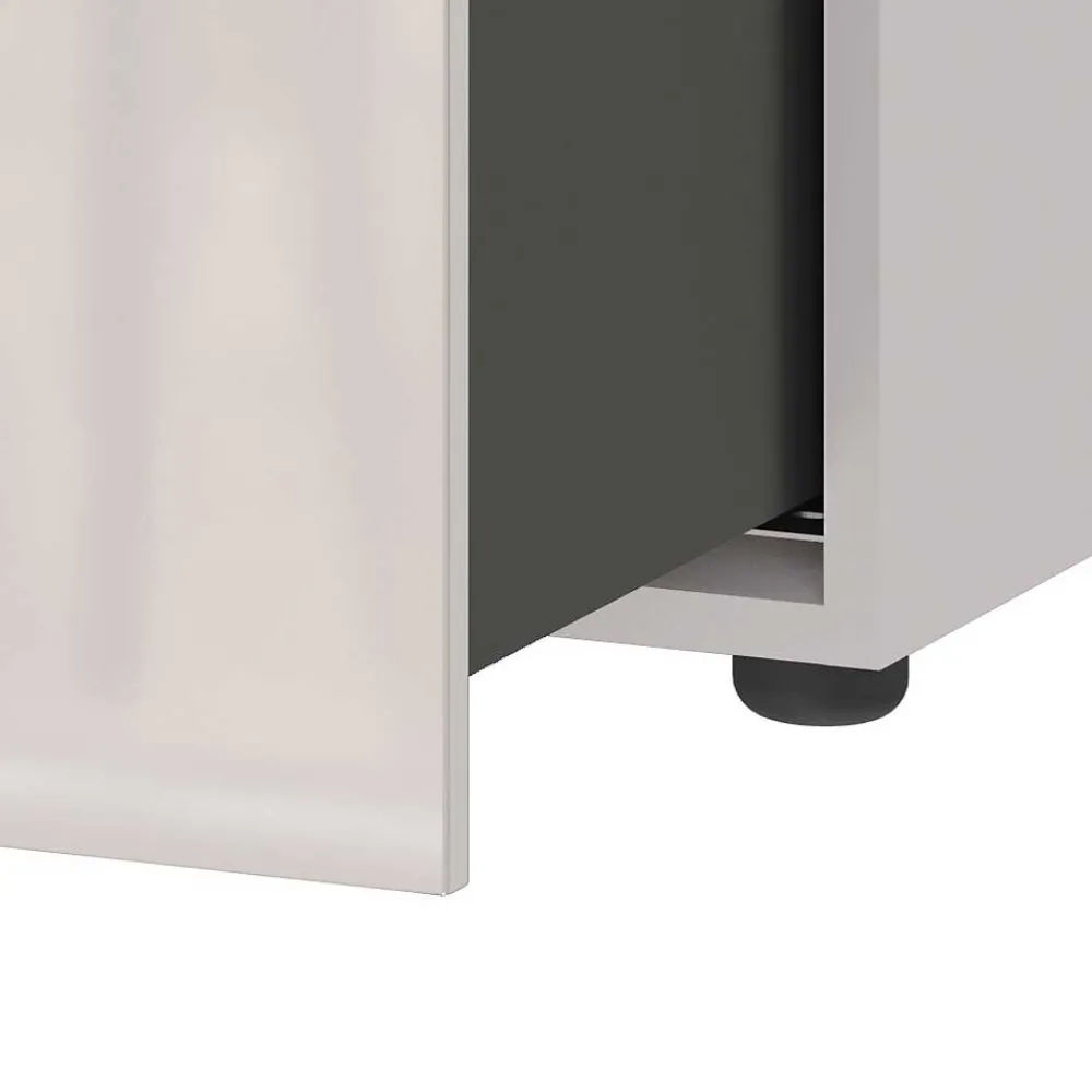 Wohnen Breite Hochkommode in Hellgrau - Aquara