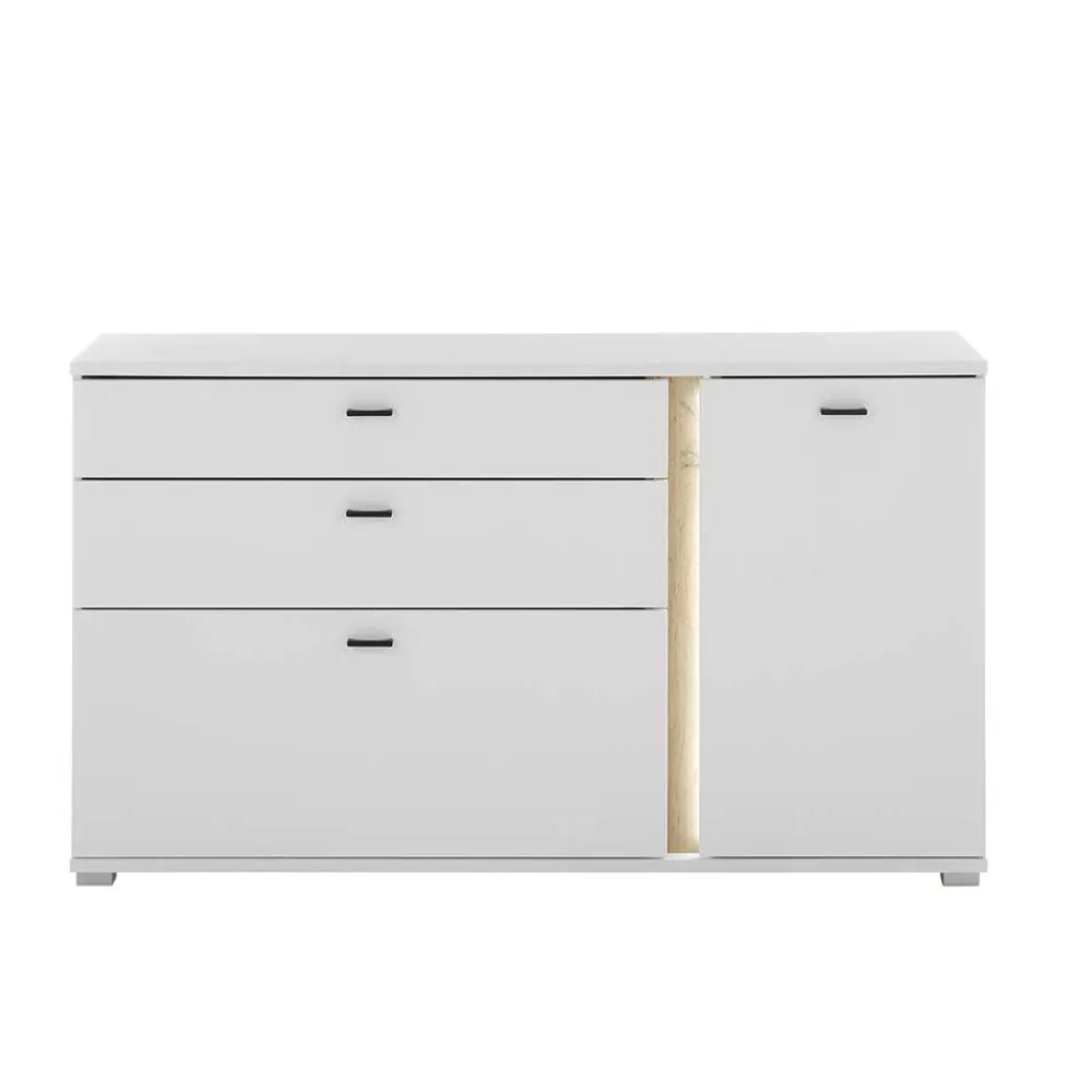 Wohnen Breite Kombi-Kommode mit LED Beleuchtung - Racelyn