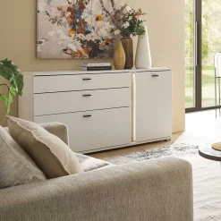 Wohnen Breite Kombi-Kommode mit LED Beleuchtung - Racelyn