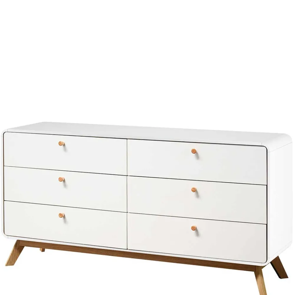 Wohnen Breite Kommode mit sechs Schubladen - Kolreva