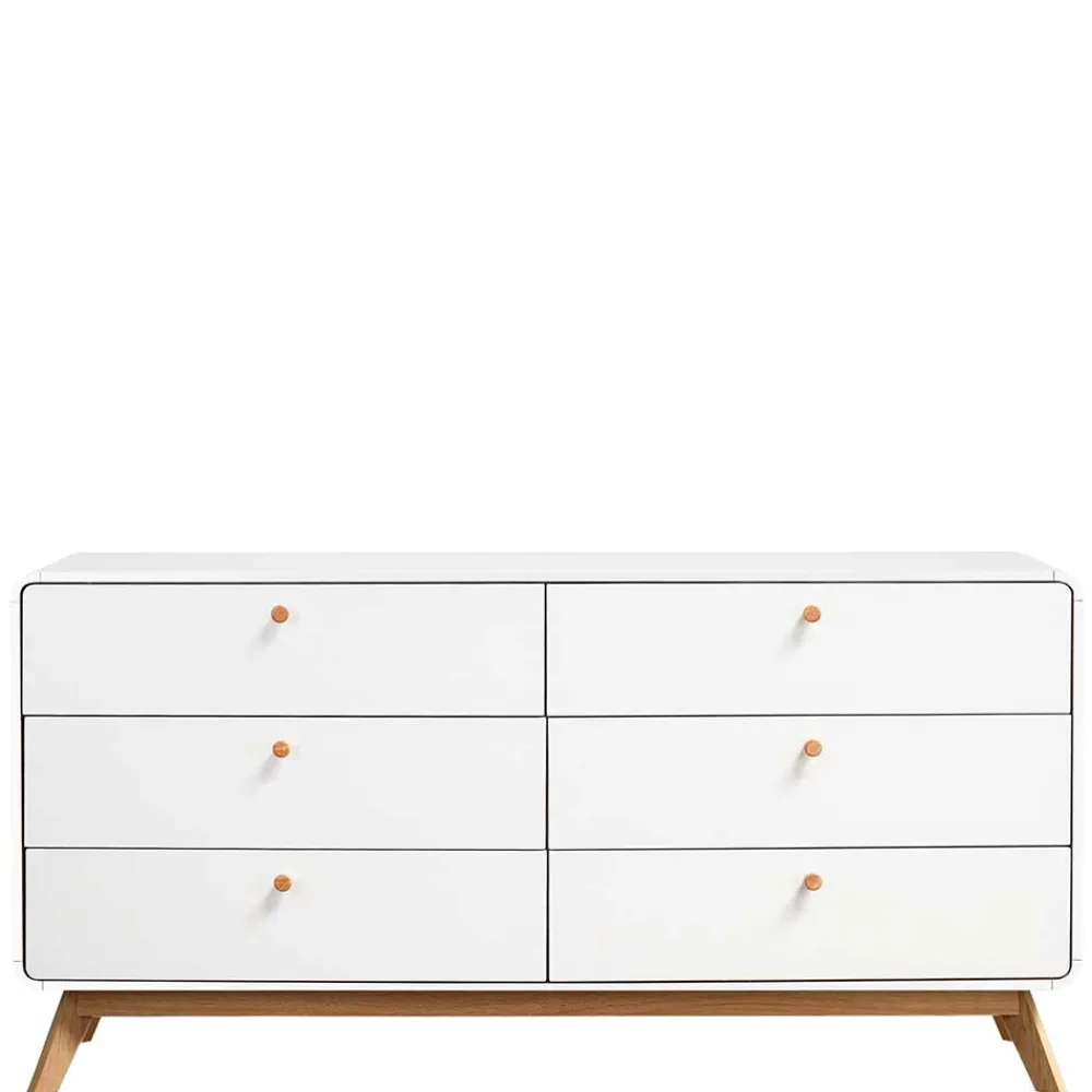 Wohnen Breite Kommode mit sechs Schubladen - Kolreva