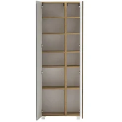 Wohnen Graue Möbel|Badschränke*Breiter Badhochschrank mit Doppeltür - Mia