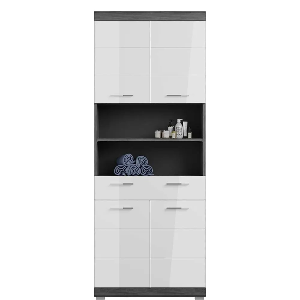 Wohnen Breiter Hochschrank fürs Bad 74x191x31 cm - Nancys