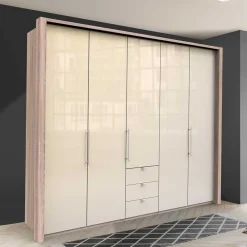 Wohnen Breiter Kleiderschrank mit 2 Falttüren - Rativian