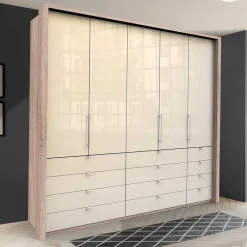 Wohnen Weiße Möbel|Kleiderschränke*Breiter Kleiderschrank mit 12 Schubladen - Rativian