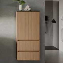 Wohnen Badschränke*Breiter Midi-Schrank fürs Badezimmer - Leitha