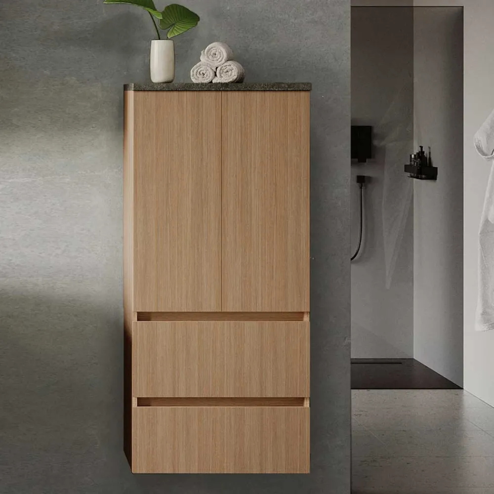 Wohnen Badschränke*Breiter Midi-Schrank fürs Badezimmer - Leitha