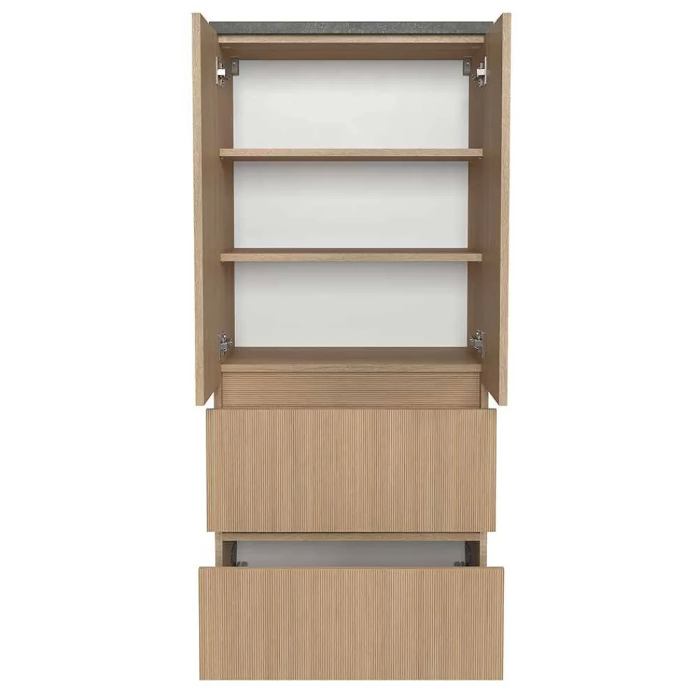 Wohnen Badschränke*Breiter Midi-Schrank fürs Badezimmer - Leitha