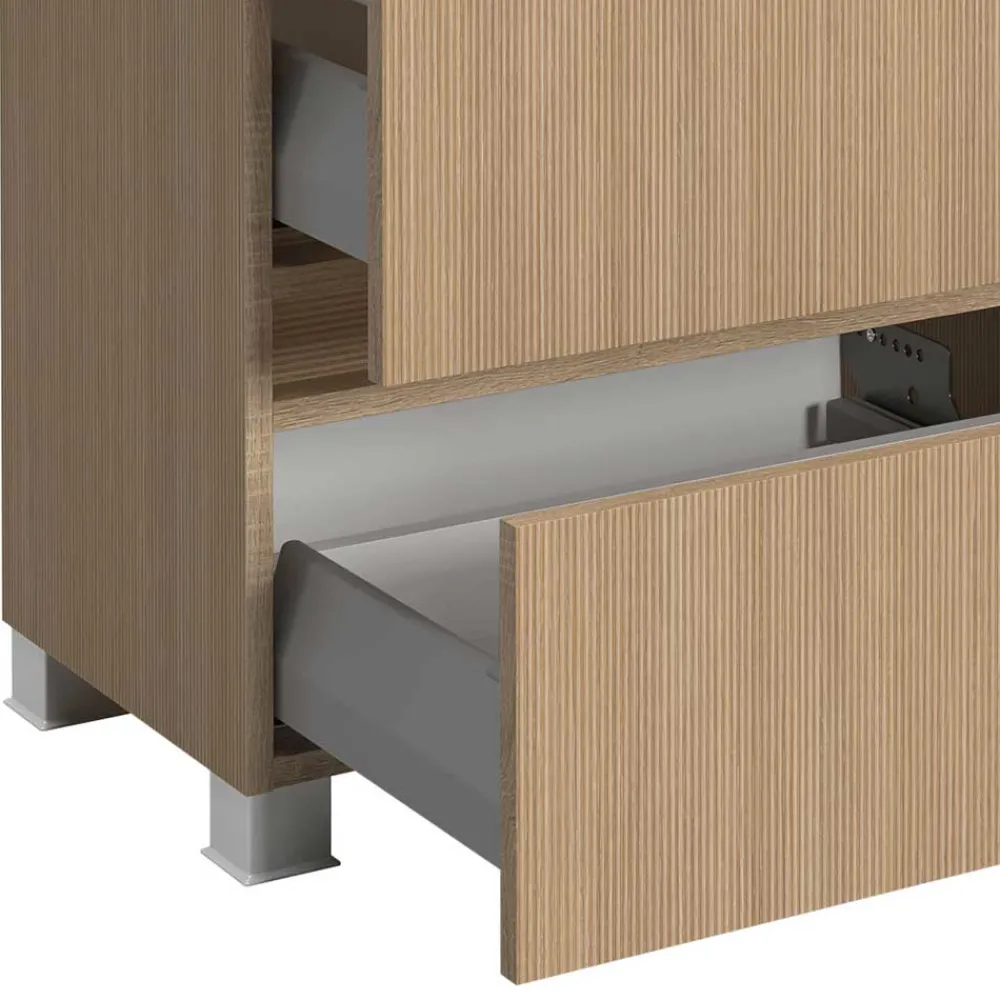 Wohnen Badschränke*Breiter Midi-Schrank fürs Badezimmer - Leitha