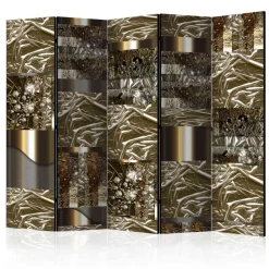 Wohnen Breiter Paravent mit Metallmuster - Yarah