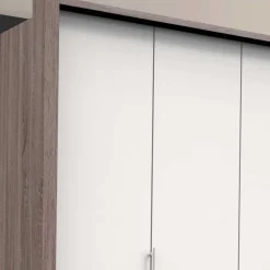 Wohnen Kleiderschränke|Kleiderschränke*Breiter Schlafzimmerschrank mit weißen Falttüren - Tivierto