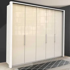 Wohnen Breiter Schlafzimmerschrank in Cremefarben - Zidarie