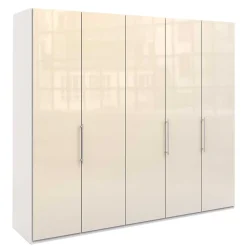 Wohnen Breiter Schlafzimmerschrank in Cremefarben - Zidarie